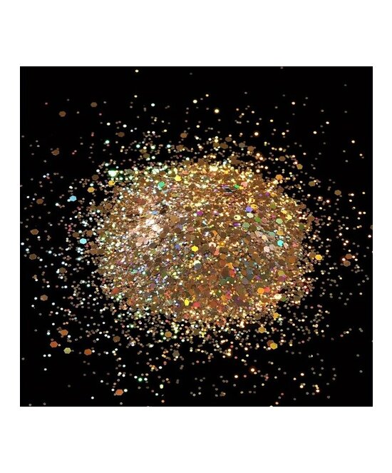 ESCARCHA DORADA HOJUELAS GRANDES 10 GRAMOS