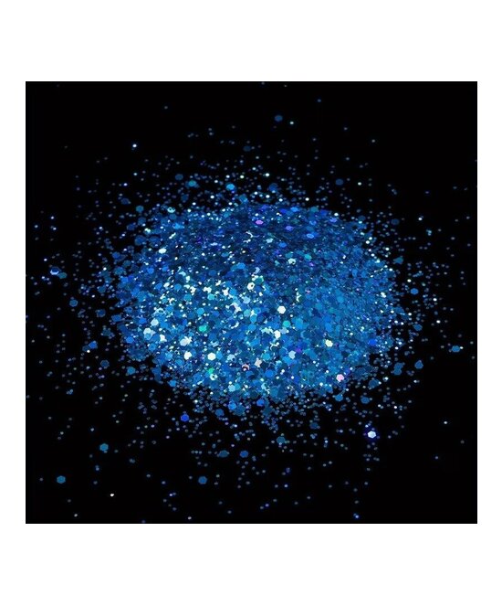 ESCARCHA AZUL HOJUELAS GRANDES 10 GRAMOS
