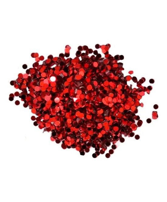 ESCARCHA ROJA HOJUELAS GRANDES 10 GRAMOS