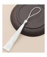 BORLAS COLGANTES LARGAS BLANCAS x 10 UNIDADES