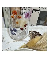 ETIQUETAS DE FLORES TRANSPARENTES PARA MANUALIDADES 10 UNIDADES