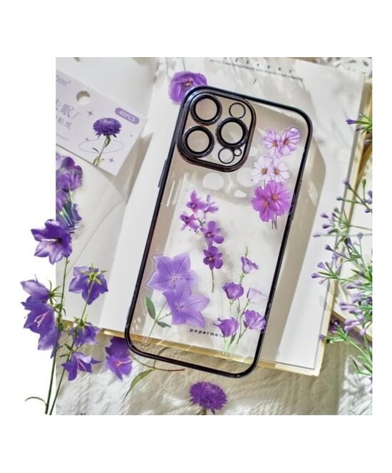 ETIQUETAS DE FLORES TRANSPARENTES PARA MANUALIDADES 10 UNIDADES
