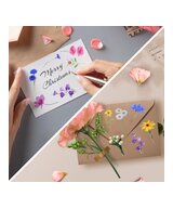 ETIQUETAS DE FLORES TRANSPARENTES PARA MANUALIDADES 10 UNIDADES