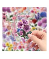 ETIQUETAS DE FLORES TRANSPARENTES PARA MANUALIDADES 10 UNIDADES