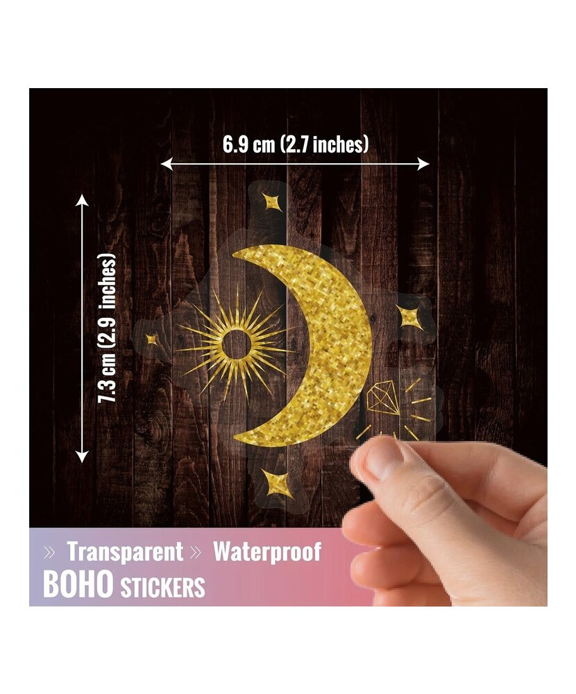 ETIQUETAS HOLOGRAFICAS PATRONES MISTICOS X 10 UNIDADES