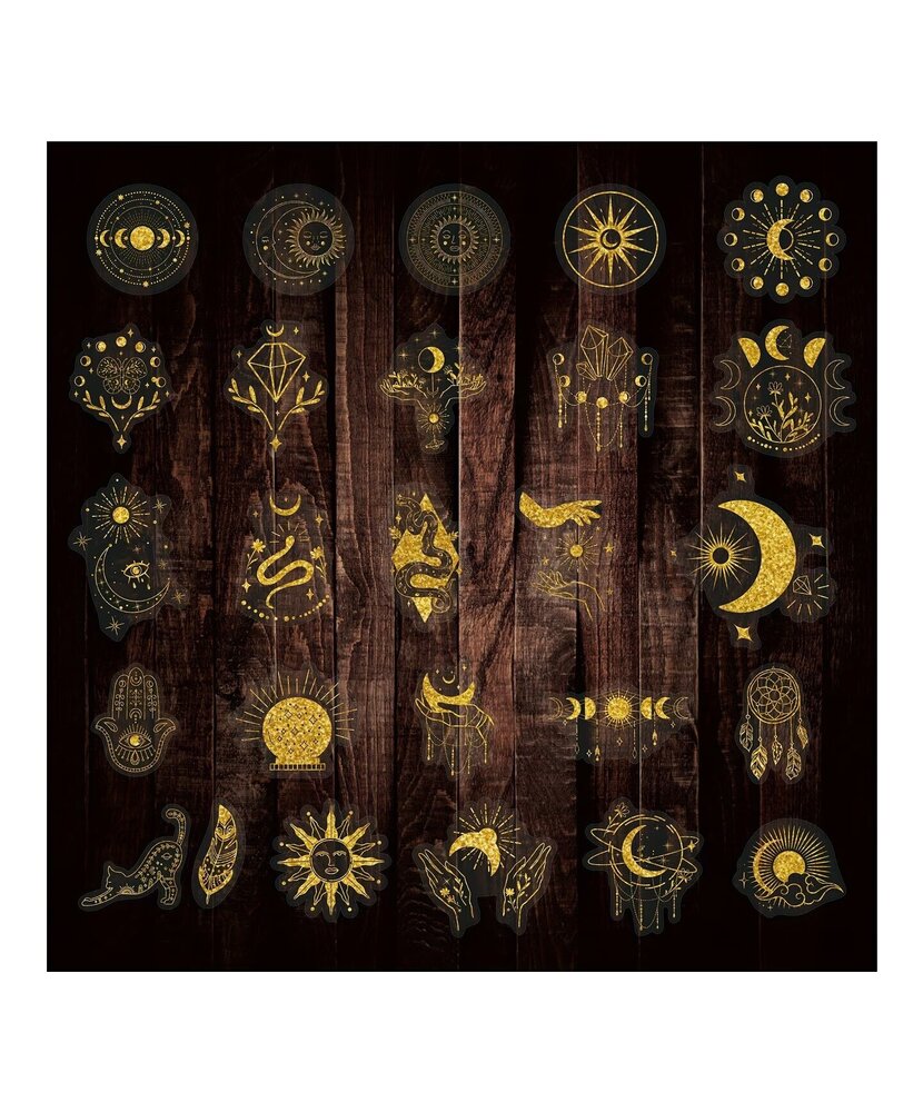 ETIQUETAS HOLOGRAFICAS PATRONES MISTICOS X 10 UNIDADES