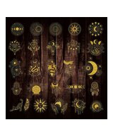 ETIQUETAS HOLOGRAFICAS PATRONES MISTICOS X 10 UNIDADES