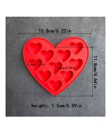 MOLDE DE CORAZONES MEDIANOS 10 CAVIDADES