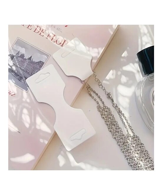 TARJETAS DE EXHIBICION BLANCA PARA ACCESORIOS x 20 UNIDADES
