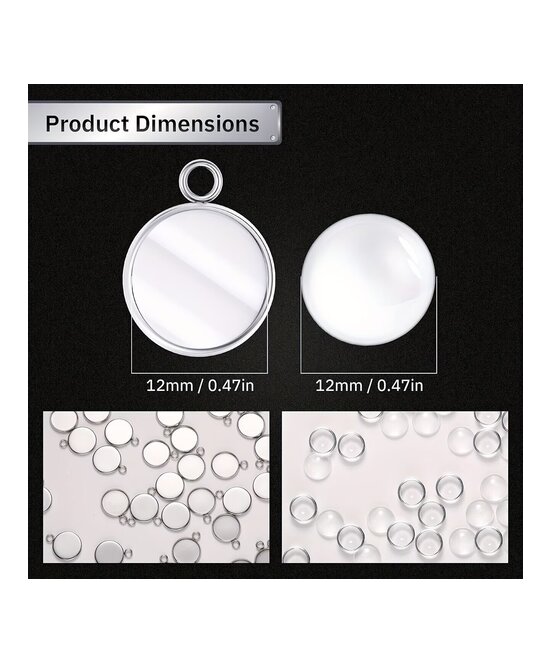 BASES REDONDAS PARA ZARCILLOS, PULSERAS, COLLARES. 5 UNIDADES