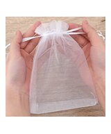 BOLSAS DE ORGANZA BLANCA 10 UNIDADES