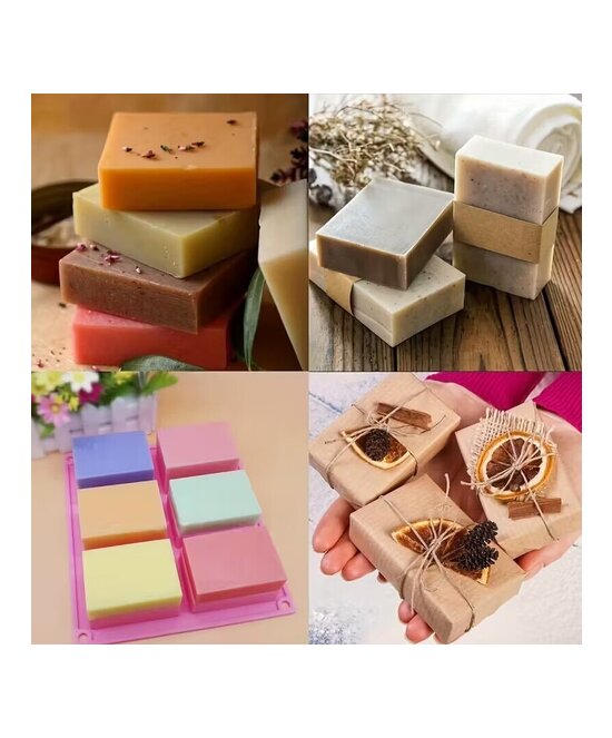 MOLDE DE JABONES RECTANGULAR 6 CAVIDADES