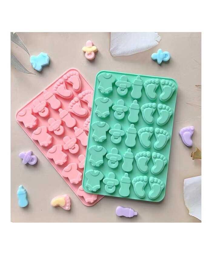 MOLDE MINI PIEZAS DE BEBE PEQUEÑAS 25 CAVIDADES