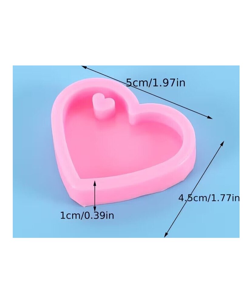 MOLDE DE CORAZON PLANO LLAVERO