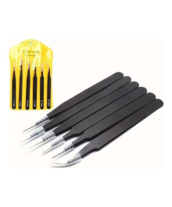 PINZAS DE PRECISION PARA MANUALIDADES 6 UNIDADES