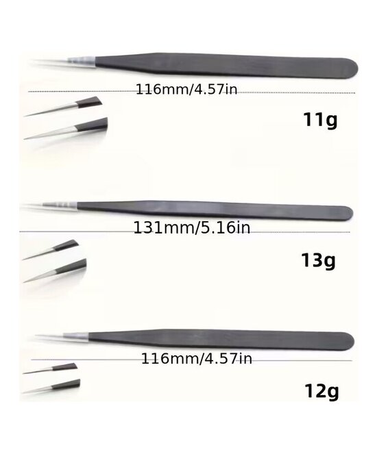 PINZAS DE PRECISION PARA MANUALIDADES 6 UNIDADES