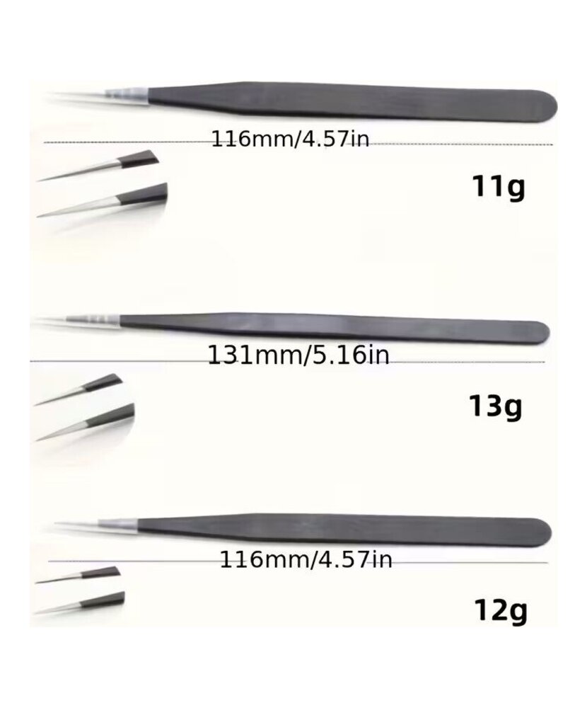 PINZAS DE PRECISION PARA MANUALIDADES 6 UNIDADES