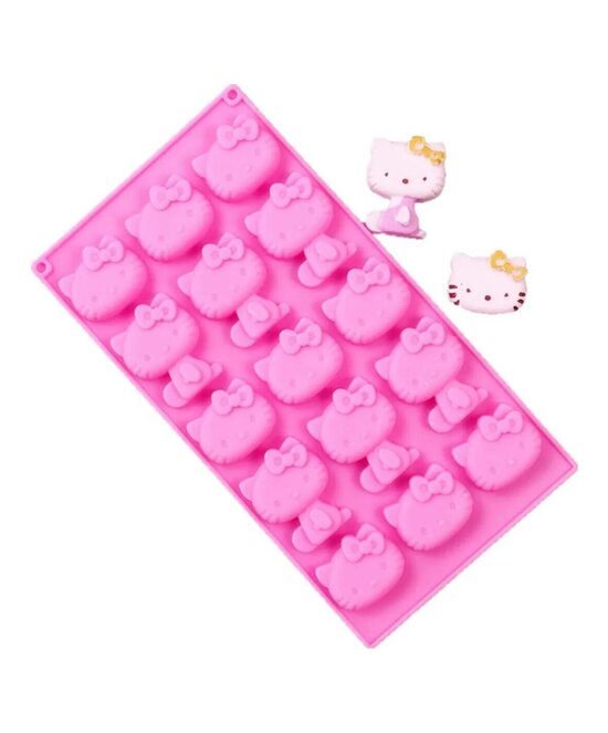 MOLDE HELLO KITTY CARA Y CUERPO 15 CAVIDADES