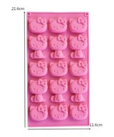 MOLDE HELLO KITTY CARA Y CUERPO 15 CAVIDADES