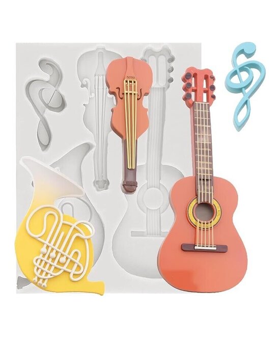 MOLDE FIGURAS MUSICALES PLANAS 4 CAVIDADES