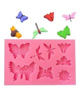 MOLDE MARIPOSAS PLANAS 8 CAVIDADES
