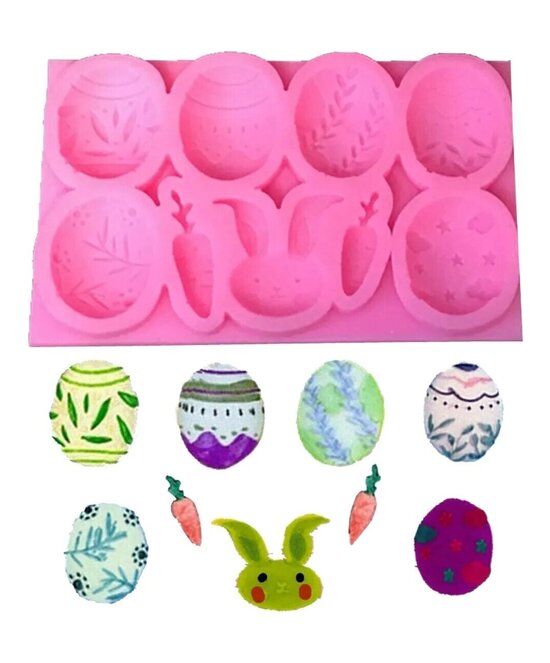MOLDE HUEVOS DE PASCUA DISEÑOS 9 CAVIDADES