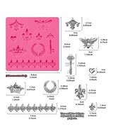 MOLDE FIGURAS VARIADAS PLANAS LLAVE, ABEJA, CORONA
