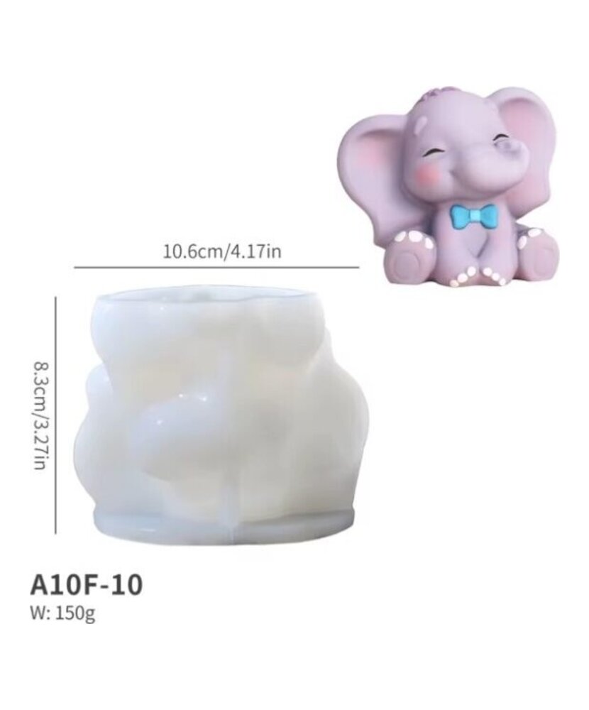 MOLDE ELEFANTE ELEGANTE GRANDE 3D