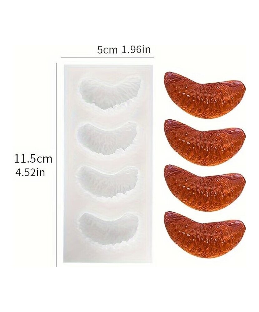 MOLDE RODAJAS DE MANDARINA 4 CAVIDADES