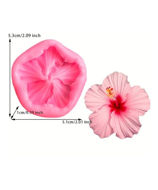 MOLDE FLOR DE CAYENA PLANA PEQUEÑA