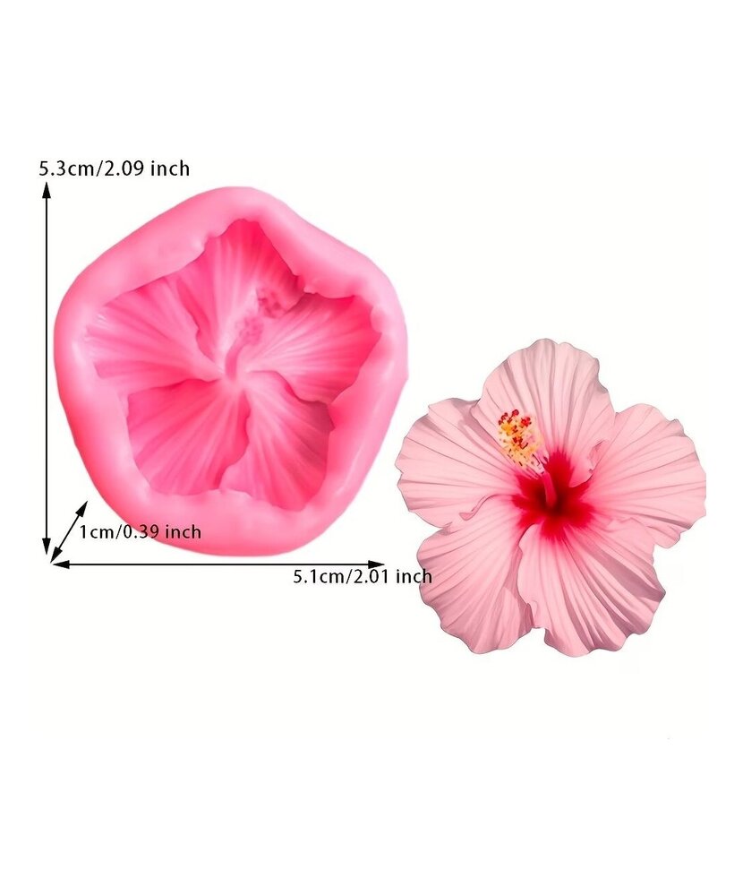 MOLDE FLOR DE CAYENA PLANA PEQUEÑA