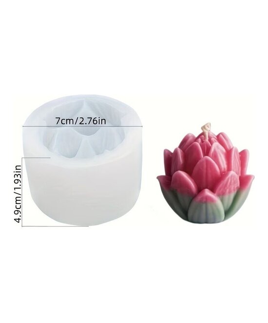 MOLDE FLOR DE LOTUS 3D  GRANDE