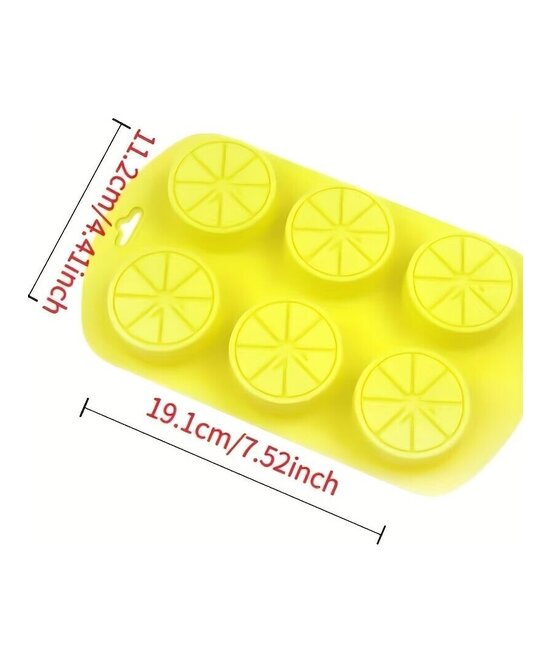 MOLDE RODAJAS LIMON PLANAS 6 CAVIDADES