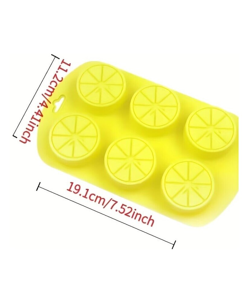 MOLDE RODAJAS LIMON PLANAS 6 CAVIDADES