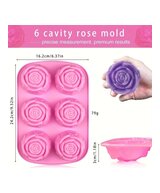 MOLDE ROSAS 6 CAVIDADES