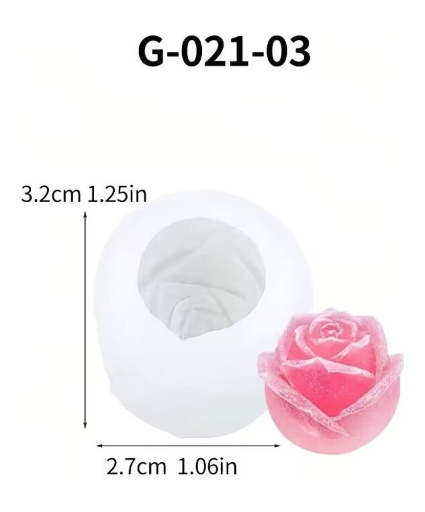 MOLDE MINI ROSA 3D