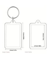 LLAVEROS ACRILICOS RECTANGULARES CON MARCO PARA FOTOS