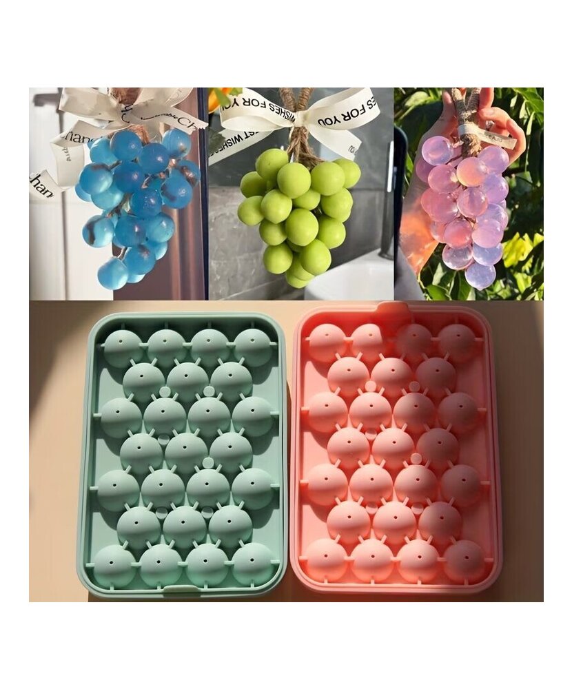 MOLDE RACIMO DE UVAS 25 CAVIDADES  MAS REGALO SILICONA