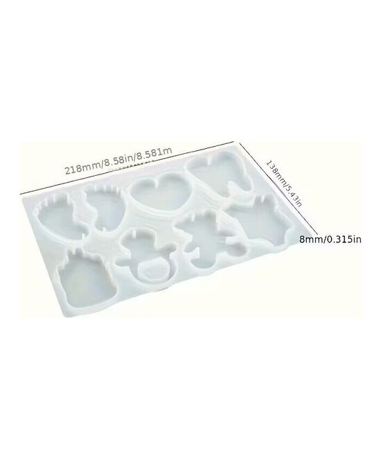 MOLDE PIEZAS DE BEBE PLANO 8 CAVIDADES