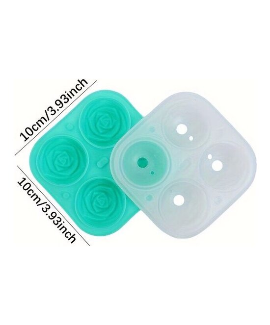 MOLDE ROSAS MEDIANA 4 CAVIDADES