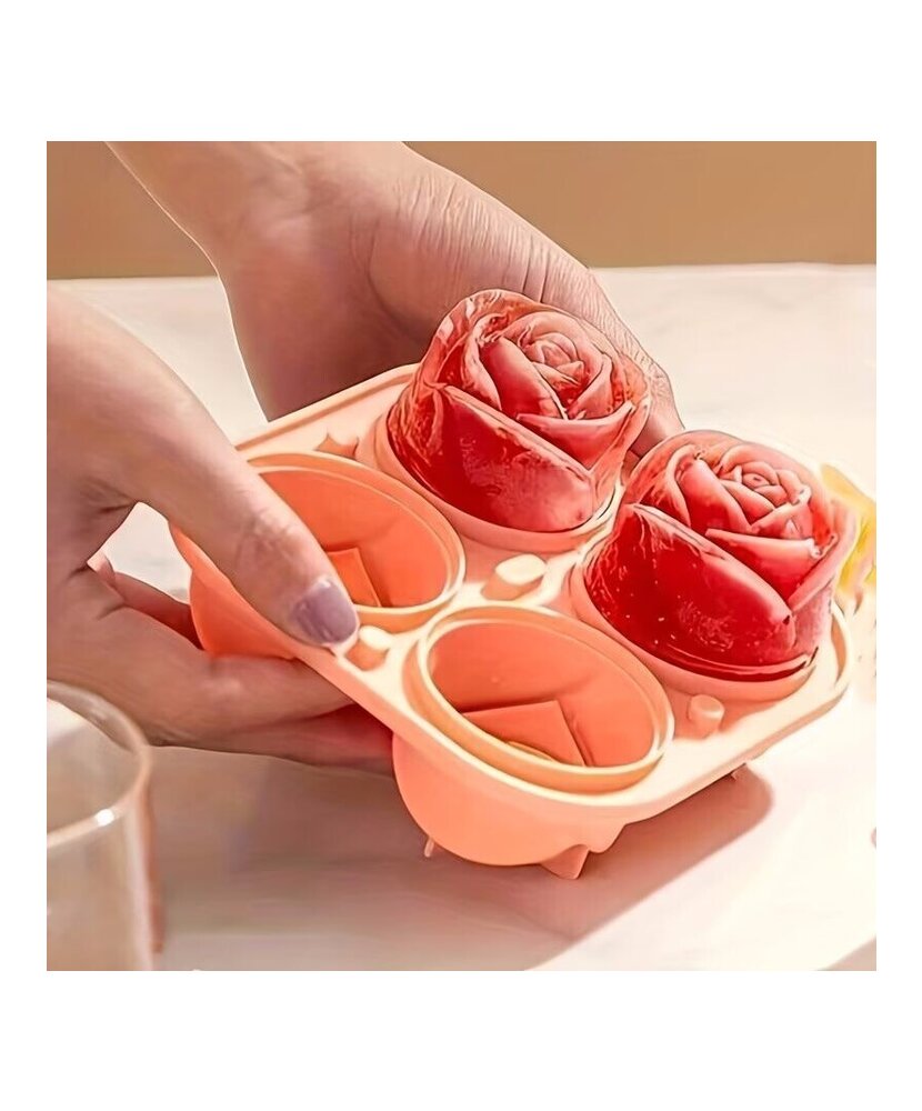 MOLDE ROSAS MEDIANA 4 CAVIDADES