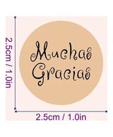 ETIQUETAS MUCHAS GRACIAS X 20 UNIDADES