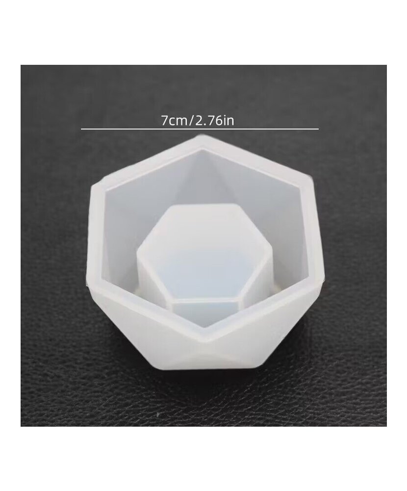 MOLDE MACETA HEXAGONAL BAJA