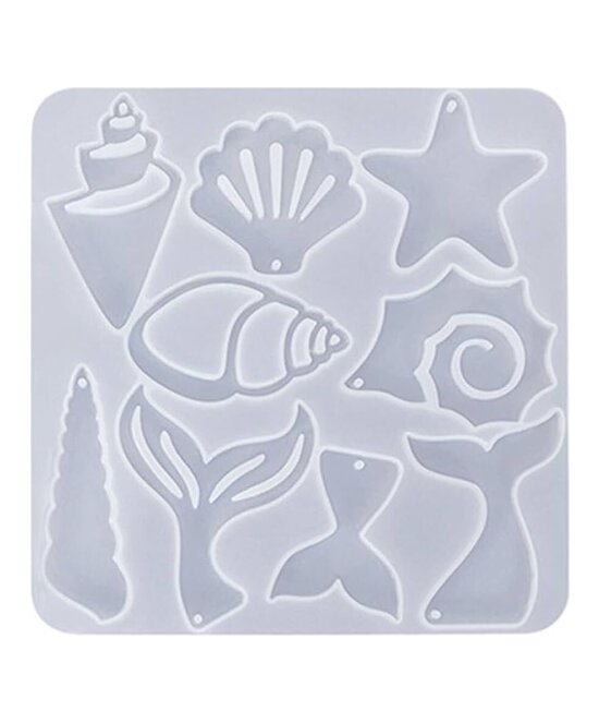 MOLDE FIGURAS MARINAS PLANAS 9 CAVIDADES