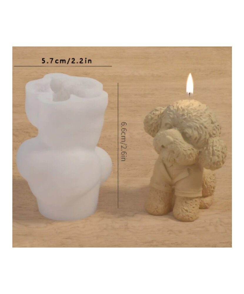 MOLDE DE PERRO POODLE 3D