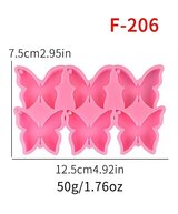 MOLDE MARIPOSAS PLANAS PARA LLAVEROS 6 CAVIDADES