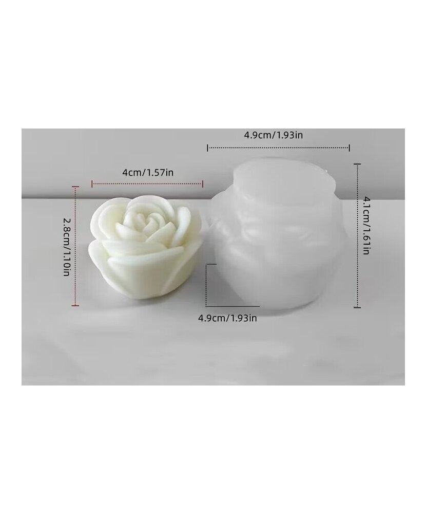 MOLDE ROSA 3D PEQUEÑA