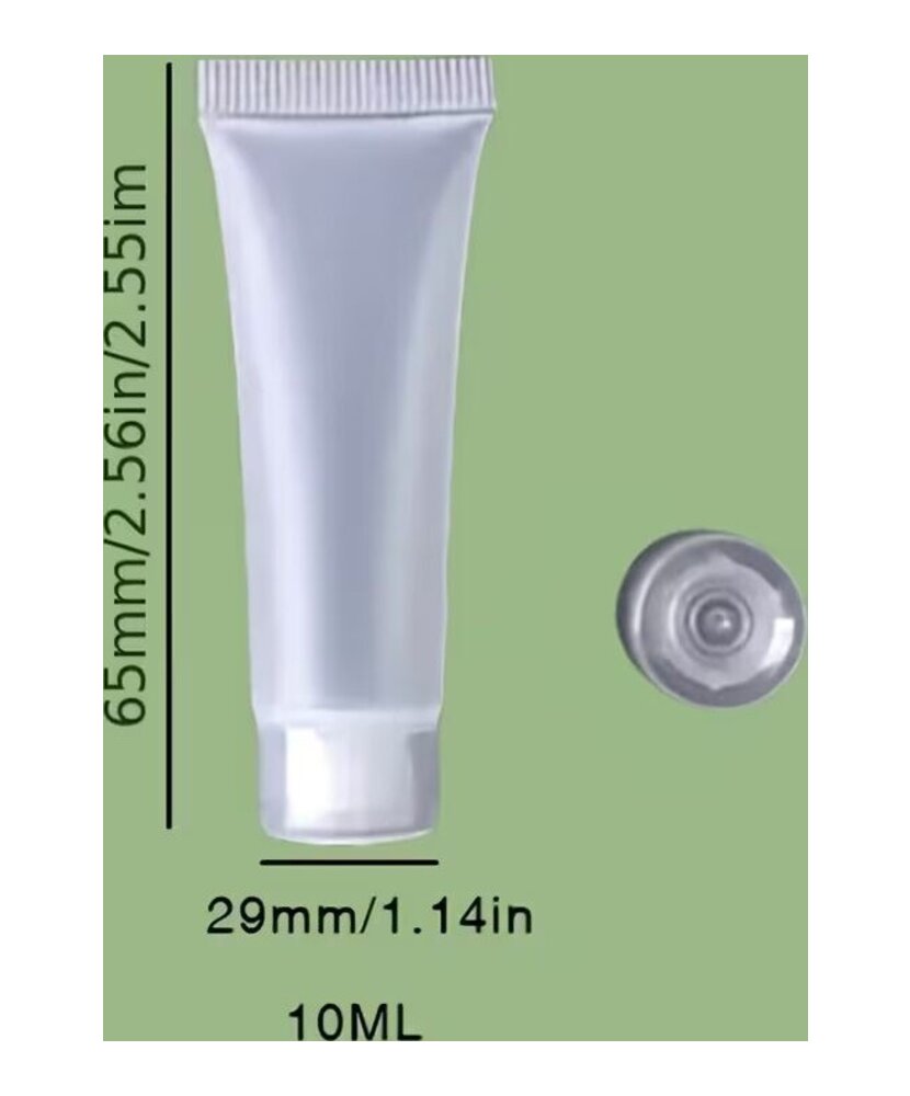 ENVASE COSMETICO EXPRIMIBLE 10 ML CON TAPA DISPENSADORA