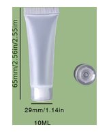 ENVASE COSMETICO EXPRIMIBLE 10 ML CON TAPA DISPENSADORA