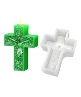 MOLDE CRUZ CON CRISTO FLORAL